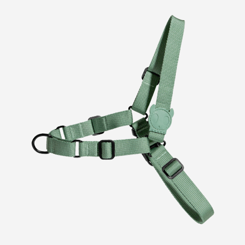 Peitoral para Cachorros Antipuxão Army Green G